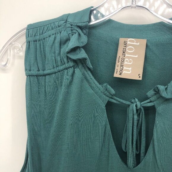 Dolan Left Coast Sleeveless Green Blouse Small S - Picture 5 of 6